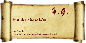 Herda Gusztáv névjegykártya