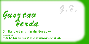 gusztav herda business card